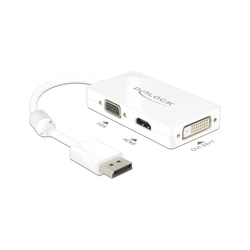 Αντάπτορας Displayport Delock DP -> D-Sub15/HDMI/DVI M/F white