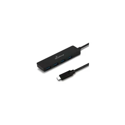 USB Hub MediaRange Type-C to USB 3.0 Verteiler 1:4 Black