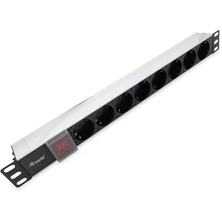 Πολύπριζο Equip 19"(1HE)8-fold Schukon. 1.8m Alu Sch