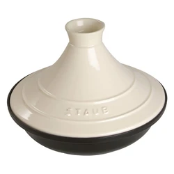 Γάστρα Staub Tajine 28cm round, cream cast iron, Tagine specialities