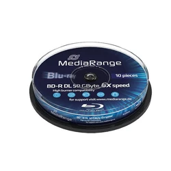 BD-R MediaRange Bluray 50GB 10pcs cake 6x Double Layer