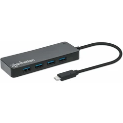 USB Hub Manhattan 7-Port C-Stecker A-socket 5Gbit/s schwar