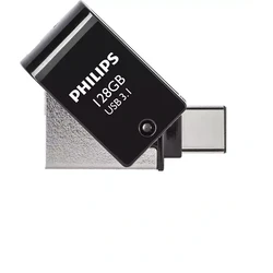 USB Flash 128GB Philips 2 in 1 OTG USB 3.1 + USB C Midnight Black