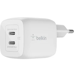 Φορτιστής Πρίζας Belkin Dual 65W PD USB-C, white PPS-Tech.WCH013vfWH