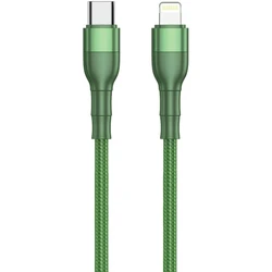 Καλώδιο USB 2GO Type C->Lightning green