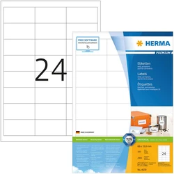 Ετικέτες Herma labels Premium A4 White 66x33,8 mm 2400 pcs
