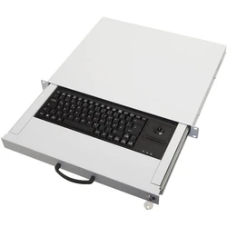 Πληκτρολόγιο Για Καμπίνα Δικτύου Aixcase 19" Rack 1U DE Trackball PS2&USB lightgray