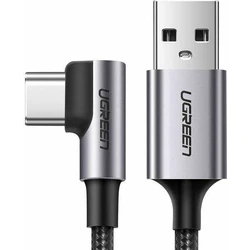 Καλώδιο USB Ugreen Angled USB-C To USB-A Data Black 2M