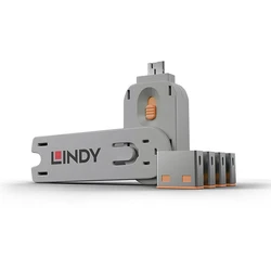 Blockers Lindy USB Portkey 4xOrange with key