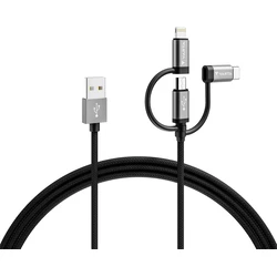 Καλώδιο USB Varta Speed Charge & Sync 3in1 USB-A auf Light./Mic./USB-C