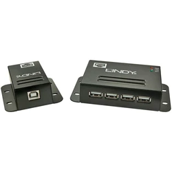 USB Extender Lindy 2.0 Cat5 Power over RJ45 4 Port 50m