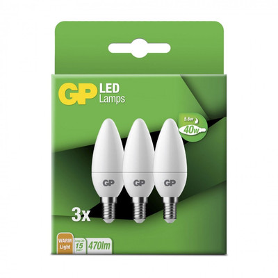 Product Λάμπες LED 1x3 GP Lighting B35 Candle E14, 4,9W (40W) 470lm GP 087823 base image