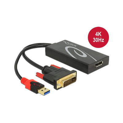 Product Καλώδιο DisplayPort Delock to DVI(24+1) black 30cm base image