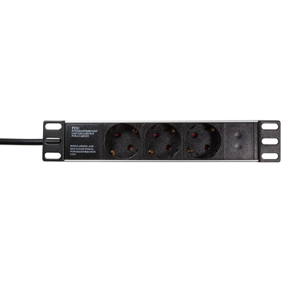 Product Πολύπριζο LogiLink Steckdosenleiste 10" triple without on/off switch base image