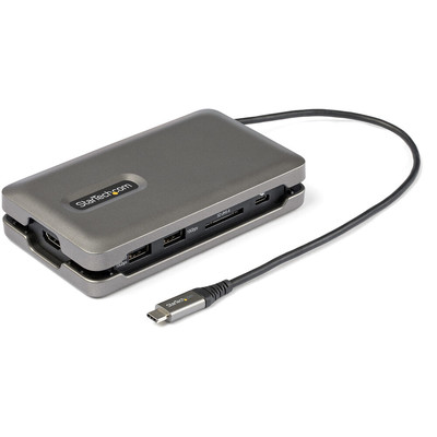 Product Docking Station StarTech USB C to 4K 60Hz HDMI 2.0, 2-Port 10Gbps USB Hub, 100W, GbE, SD/MicroSD, 10"/25cm base image