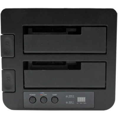Product HDD Docking Station StarTech Dual USB 3.0 (5 Gbps) eSATA to 2.53.5 SATA III HDDSSD Hard Disk Cloner base image