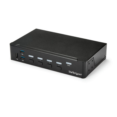 Product KVM Switch StarTech 4 Port HDMI - 1080p - USB 3.0 & Audio Support - (SV431HDU3A2) -  4 ports - rack-mountable base image