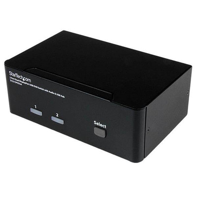 Product KVM Switch StarTech Dual Monitor DisplayPort - USB 2.0 Hub - Audio and Microphone - (SV231DPDDUA) base image