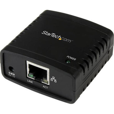 Product Print Server Adapter StarTech 10/100Mbps Ethernet to USB 2.0 - Windows 10 - LPR - LAN USB (PM1115U2) base image