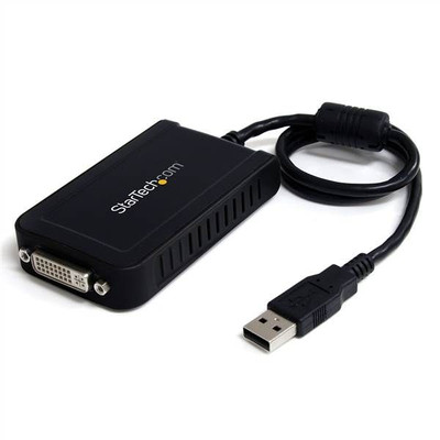 Product Αντάπτορας USB StarTech to DVI - 1920x1200 - Dual Monitor - Windows (USB2DVIE3) - 32 MB - black base image