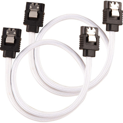 Product Καλώδιο Corsair Premium Sleeved SATA 2-pack - White base image
