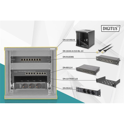 Product Καμπίνα Δικτύου Digitus Network Set 10" incl. 6HE wall rack base image
