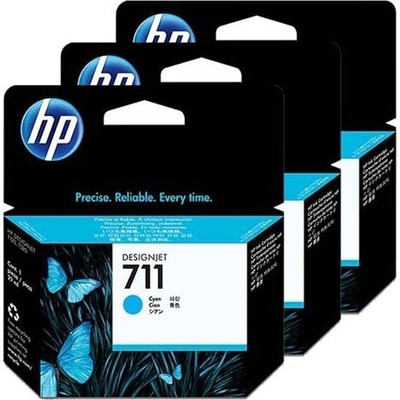 Product Μελάνι HP 711 - 3-pack - dye-based cyan - original - DesignJet base image