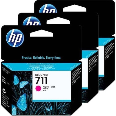 Product Μελάνι HP 711 - 3-pack - dye-based magenta - original - DesignJet base image