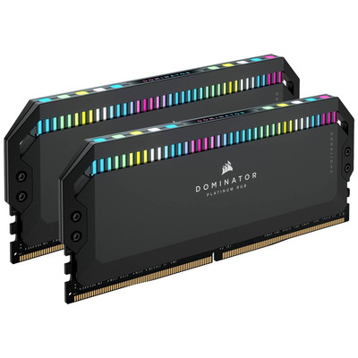 Product Μνήμη RAM Σταθερού DDR5 32GB Corsair Dominator Platinum RGB 2 x 16GB - DIMM 288-pin - 6000 MHz / PC5-48000 base image