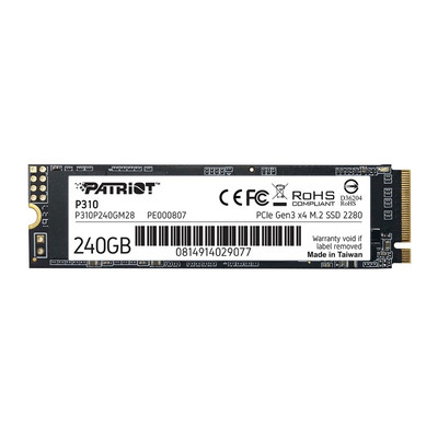Product Σκληρός Δίσκος M.2 SSD 240GB Patriot P310 - PCI Express 3.0 x4 (NVMe) base image