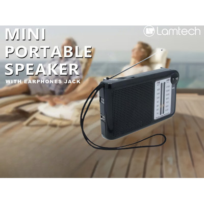 Product Τρανζίστορ Lamtech 2 BAND FM/AM with EARPHONES JACK Black base image