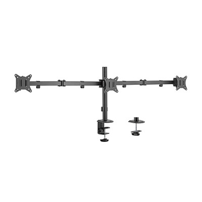 Product Βάση Monitor Gembird MA-D3-01 3-display arm (rotate, tilt, swivel) base image