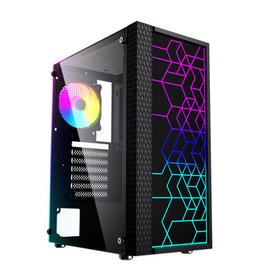 Product Κουτί Υπολογιστή Gembird Fornax 2500 ARGB Gaming ATX Midi Tower, backlight, Black base image