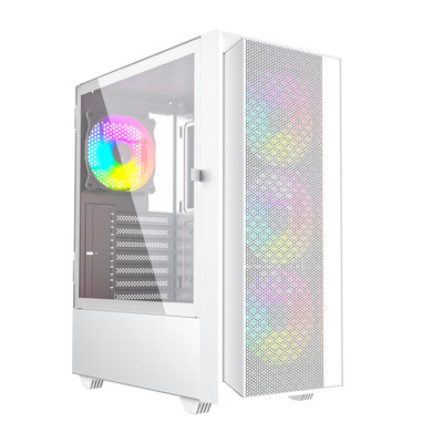 Product Κουτί Υπολογιστή Gembird Fornax 4000W ARGB Gaming ATX Midi Tower, backlight, White base image