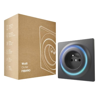 Product Πρίζα Ρεύματος Fibaro Walli smart electrical FGWOE-011-8 Wallli Outlet Anthracite base image