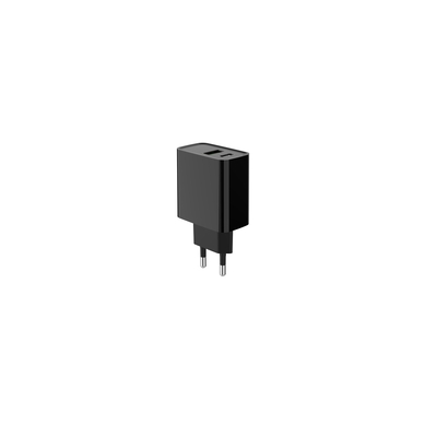 Product Φορτιστής Πρίζας Gembird TA-UC-PDQC20-01-BK 2-port 20W Type-C fast charger, Black base image