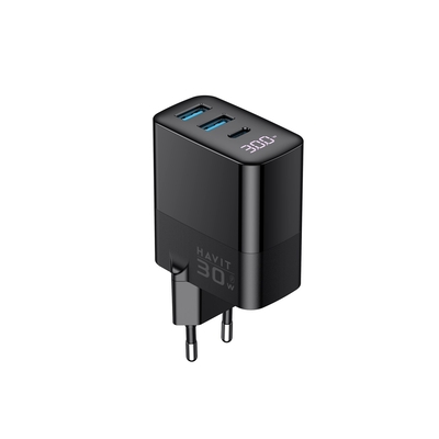 Product Φορτιστής Πρίζας Havit USB-A1+USB-A2+USB-C UCLE001 EU base image