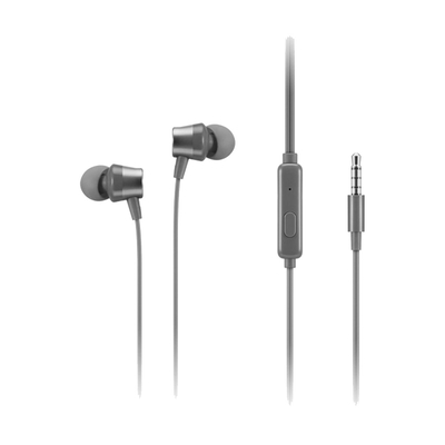 Product Handsfree Ακουστικά Lenovo 110 in-ear with microphone, GXD1J77354, Grey base image