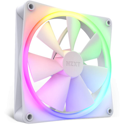 Product Case Fan 14cm Nzxt F140RGB White Fluid Dynamic Bearing Quiet Airflow Fan base image