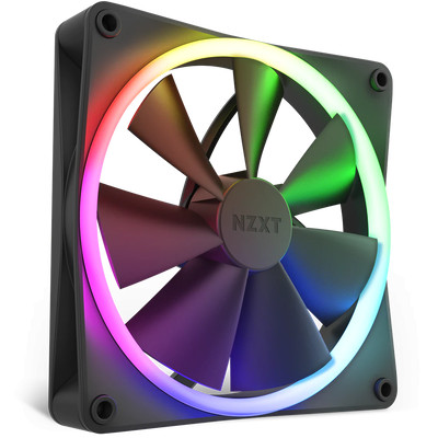 Product Case Fan 14cm Nzxt F140RGB Black Fluid Dynamic Bearing Quiet Airflow Fan base image