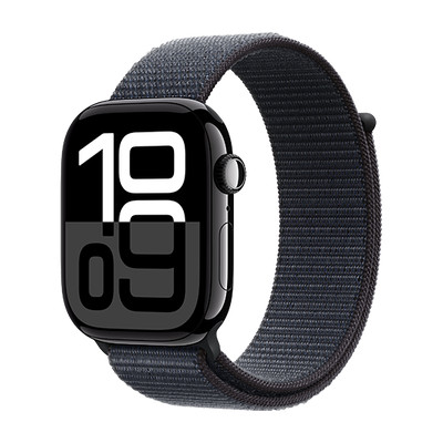 Product Smartwatch Apple Series 10 GPS 46mm Black Aluminium Case with Sport Loop - Black base image