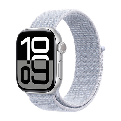 Product Smartwatch Apple Watch Series 10 GPS 42mm Silver Aluminium with Sport Loop - Blue Cloud base image