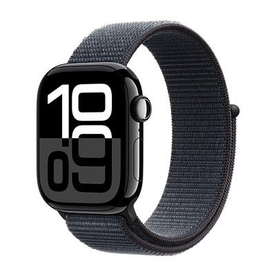 Product Smartwatch Apple Watch Series 10 GPS 42mm Jet Black Aluminium with Sport Loop - Black base image