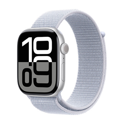 Product Smartwatch Apple Watch Series 10 GPS 46mm Silver Aluminium with Sport Loop - Blue Cloud base image