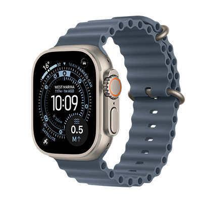 Product Smartwatch Apple Watch Ultra 3 (2025) 5G 49mm Natural Titanium with Ocean Band - Anchor Blue base image