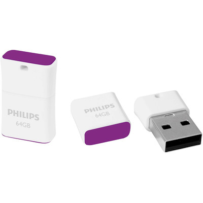 Product USB Flash 64GB Philips USB 2.0 Pico Edition Magic Purple base image