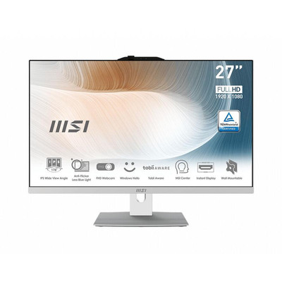 Product All In One MSI Modern AM272P 12M-018DE 27" FHD i5-1240P/8GB/512GB/white W11H base image