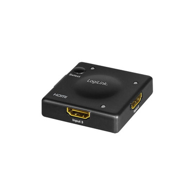 Product HDMI Switch LogiLink 3x1-Port, 1080p/60Hz, Mini, HDCP, CEC base image