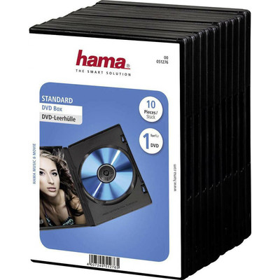 Product Θήκη DVD 1x10 Hama Jewel black 51276 base image