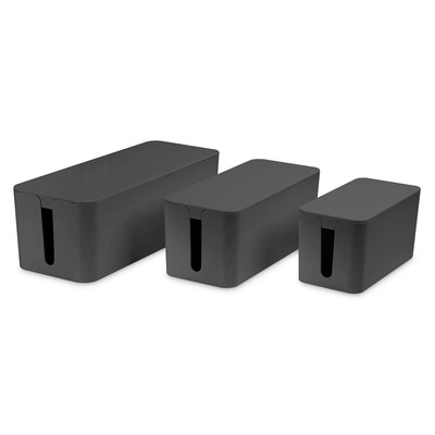 Product Κουτί Διαχείρισης Καλωδίων Digitus Set of 3 (S,M,L) black DA-90510 base image
